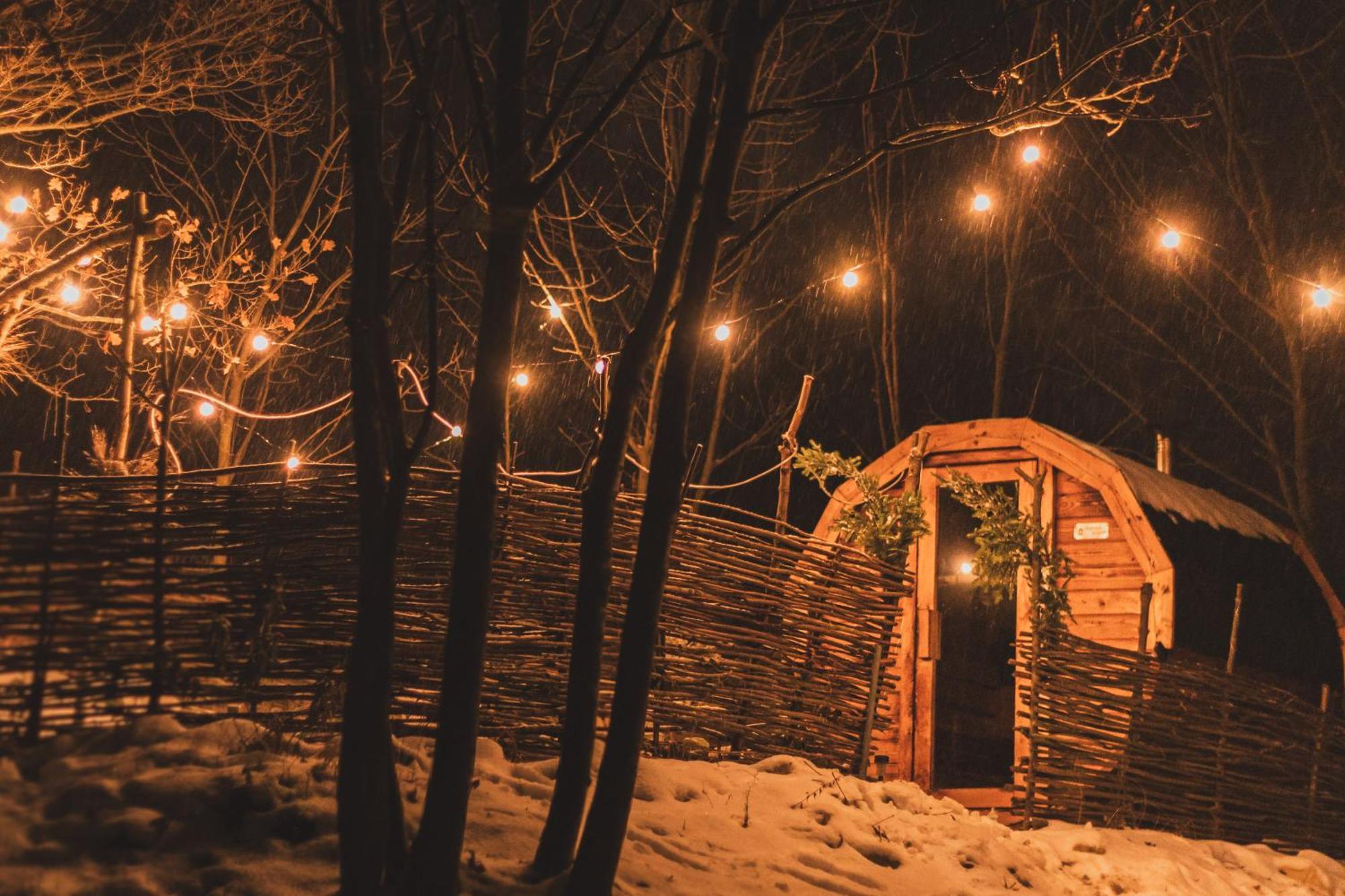 Cozy Wood Hut On The Farm Villa Trebivlice ภายนอก รูปภาพ